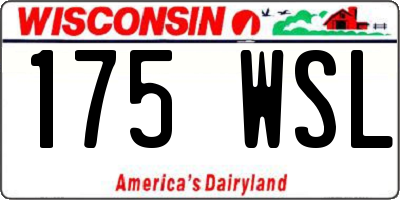 WI license plate 175WSL