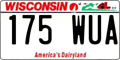 WI license plate 175WUA
