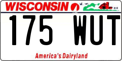 WI license plate 175WUT