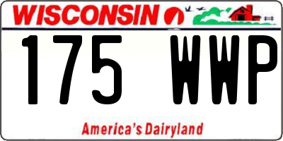 WI license plate 175WWP