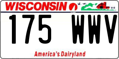 WI license plate 175WWV
