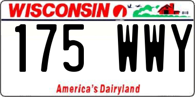 WI license plate 175WWY