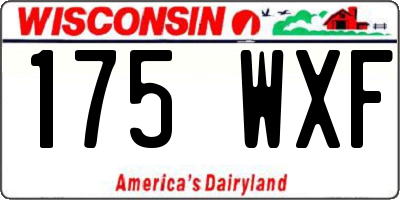 WI license plate 175WXF