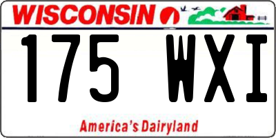 WI license plate 175WXI