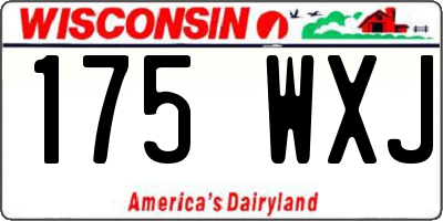 WI license plate 175WXJ