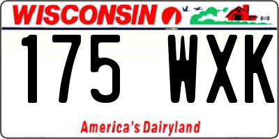 WI license plate 175WXK