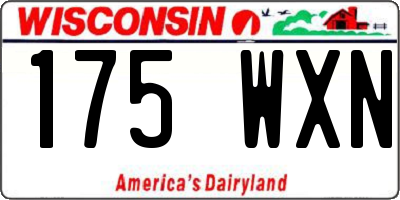 WI license plate 175WXN