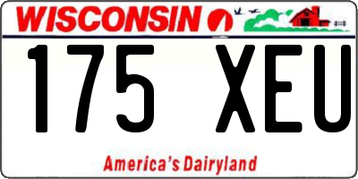 WI license plate 175XEU