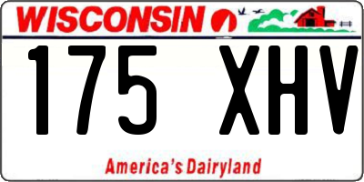 WI license plate 175XHV