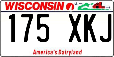 WI license plate 175XKJ