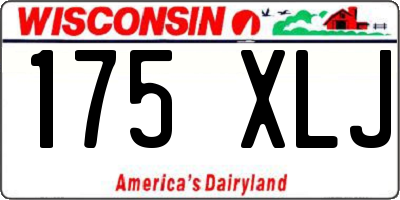 WI license plate 175XLJ