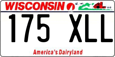 WI license plate 175XLL