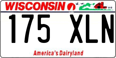 WI license plate 175XLN