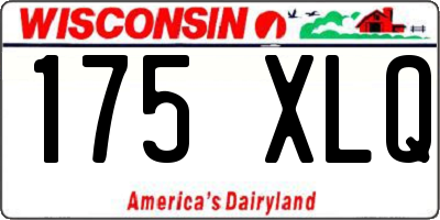 WI license plate 175XLQ