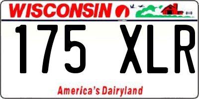 WI license plate 175XLR