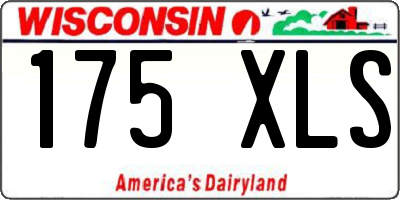 WI license plate 175XLS