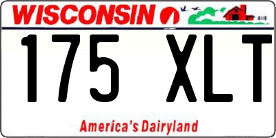 WI license plate 175XLT