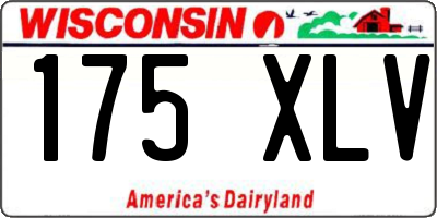 WI license plate 175XLV