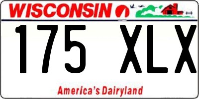 WI license plate 175XLX
