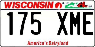 WI license plate 175XME