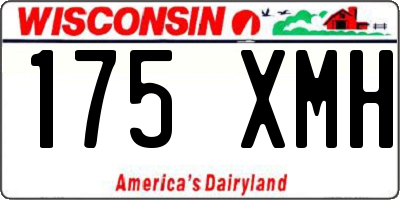 WI license plate 175XMH