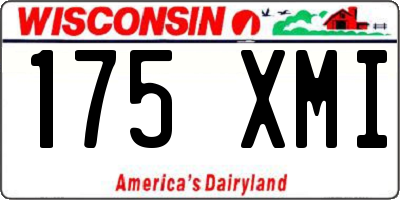 WI license plate 175XMI