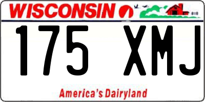 WI license plate 175XMJ