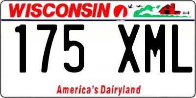 WI license plate 175XML
