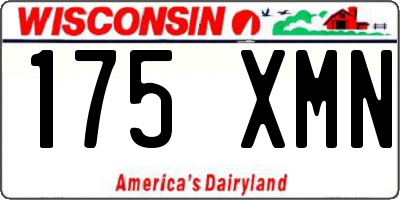 WI license plate 175XMN