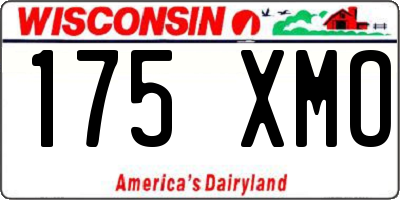 WI license plate 175XMO