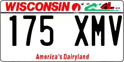 WI license plate 175XMV