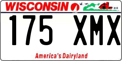 WI license plate 175XMX