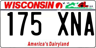 WI license plate 175XNA