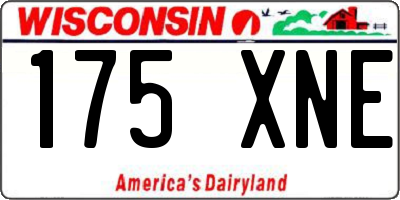 WI license plate 175XNE