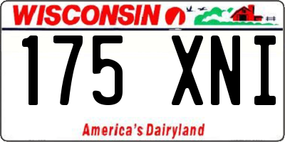 WI license plate 175XNI