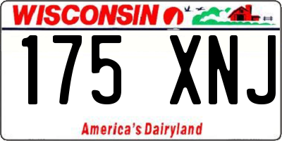 WI license plate 175XNJ