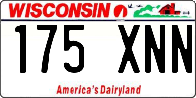 WI license plate 175XNN