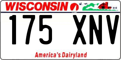 WI license plate 175XNV