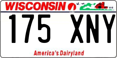 WI license plate 175XNY