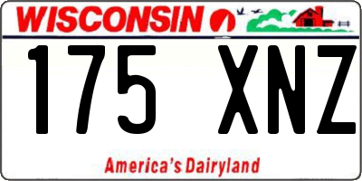 WI license plate 175XNZ