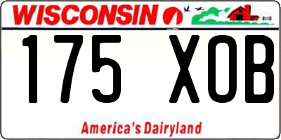 WI license plate 175XOB