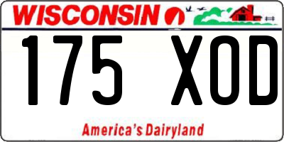 WI license plate 175XOD