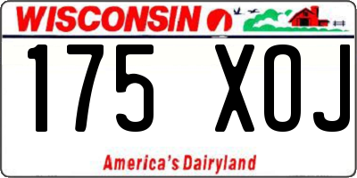 WI license plate 175XOJ