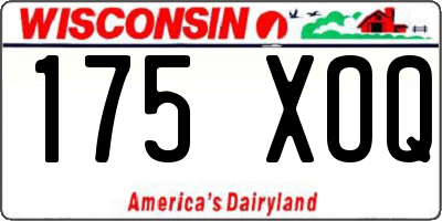 WI license plate 175XOQ