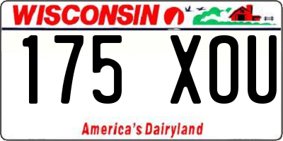 WI license plate 175XOU
