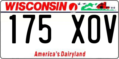 WI license plate 175XOV
