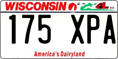 WI license plate 175XPA