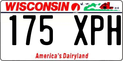 WI license plate 175XPH