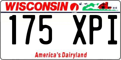 WI license plate 175XPI