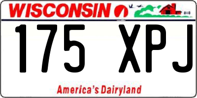 WI license plate 175XPJ